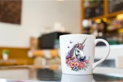 Cute Unicorn Watercolor Clipart Product Image 3