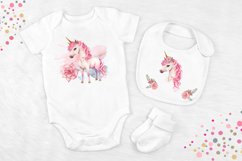 Cute Magical Unicorn clipart, birthday clipart Product Image 5