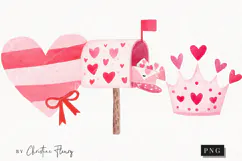 Cute Valentine Clipart | Valentine's Day PNG Product Image 1