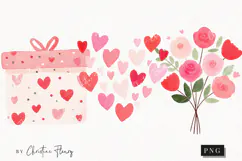 Cute Valentine Clipart | Valentine's Day PNG Product Image 1