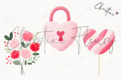 Cute Valentine Clipart | Valentine's Day PNG Product Image 3
