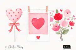 Cute Valentine Clipart | Valentine's Day PNG Product Image 1