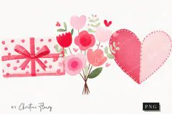 Cute Valentine Clipart | Valentine's Day PNG Product Image 1