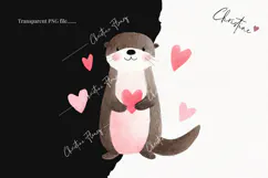 Cute Valentine Animals Clipart | Valentine's Day PNG Product Image 2