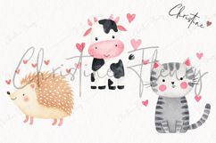 Cute Valentine Animals Clipart | Valentine's Day PNG Product Image 3