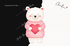 Cute Valentine Animals Clipart | Valentine's Day PNG Product Image 2