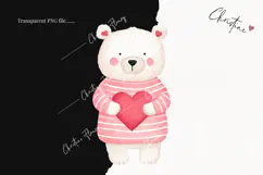 Cute Valentine Animals Clipart | Valentine's Day PNG Product Image 2