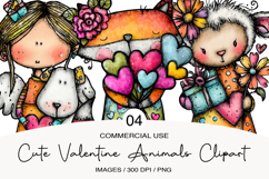 cute valentine animals clipart Product Image 1