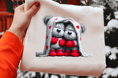 Cute Valentine Bear Couple Clipart Product Image 2