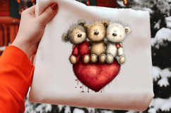 Cute Valentine Bears in Love PNG Product Image 2