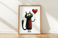 Cute Valentine Cat Love Clipart Set Product Image 3