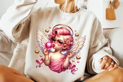 Valentine's Day Cupid PNG, Retro Cupid, Cute Cupid PNG, Love Product Image 1