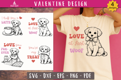 Cute Valentine Dog SVG Love quote design