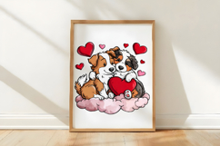 Cute Valentine Dogs in Love Clipart Product Image 3