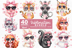 Cute Valentine Drink Characters Sublimation Bundle