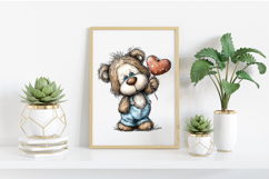 Cute Valentine Forest Animals Clipart PNG Product Image 2