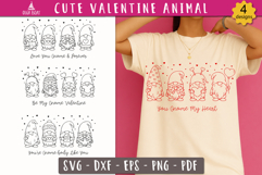 Cute Valentine Gnome SVG Love print design