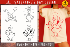Cute Valentine Goose SVG Funny design