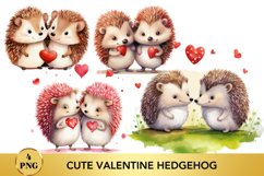 Cute Valentine hedgehog sublimation, hedgehog Bundle Product Image 1