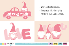 Valentine clipart collection of sweet themed illustrations for print and digital crafts