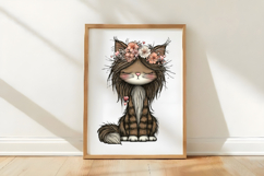 Cute Valentine Maine Coon Cat Sublimation Product Image 3