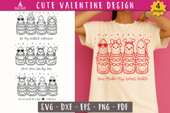 Cute Valentine Pickle Jar SVG Love print design