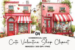 Cute Valentine Shop Clipart Png Product Image 1