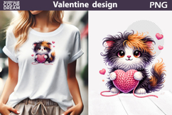 Cat Valentine Clipart | Cat Heart Valentines Day Product Image 1