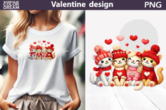 Cat Valentine Clipart | Cat Heart Valentines Day Product Image 1