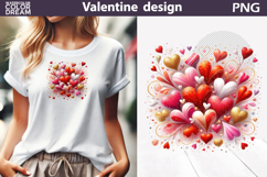 Valentine Heart Clipart | Heart Sublimation Product Image 1
