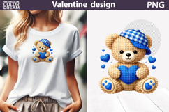 Bear Valentine Clipart | Bear Heart Valentines Day Product Image 1