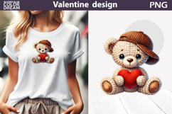 Bear Valentine Clipart | Bear Heart Valentines Day Product Image 1