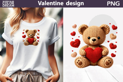Bear Valentine Clipart | Bear Heart Valentines Day Product Image 1
