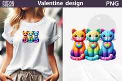 Cat Valentine Clipart | Cat Heart Valentines Day Product Image 1