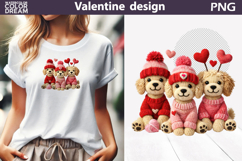 Dog Valentine Clipart | Puppy Heart Valentines Day Product Image 1