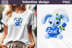 Bunny Valentine Clipart | Bunny Heart Valentines Day Product Image 1