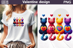 Cat Valentine Clipart | Cat Heart Valentines Day Product Image 1