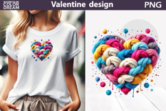 Valentine Heart Clipart | Latch Hook Heart Sublimation Product Image 1