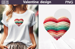 Valentine Heart Clipart | Latch Hook Heart Sublimation Product Image 1