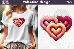 Valentine Heart Clipart | Hearts Sublimation Product Image 1