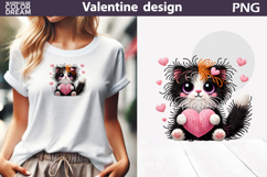 Cat Valentine Clipart | Cat Heart Valentines Day Product Image 1