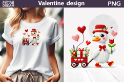 Goose Valentine Clipart | Goose Heart Valentines Day Product Image 1