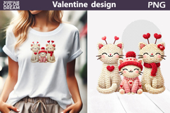 Cat Valentine Clipart | Cat Heart Valentines Day Product Image 1