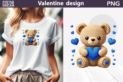 Bear Valentine Clipart | Bear Heart Valentines Day Product Image 1