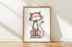 Cute Valentines Day Cat PNG Product Image 3