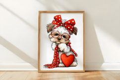 Cute Valentines Day Dog PNG Product Image 3