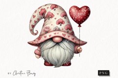 Cute Valentines Gnome | Valentines Day PNG Product Image 1