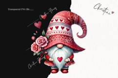 Cute Valentines Gnome | Valentines Day PNG Product Image 2