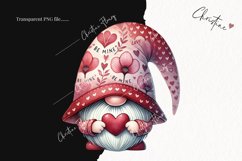 Cute Valentines Gnome | Valentines Day PNG Product Image 2