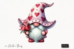 Cute Valentines Gnome | Valentines Day PNG Product Image 1